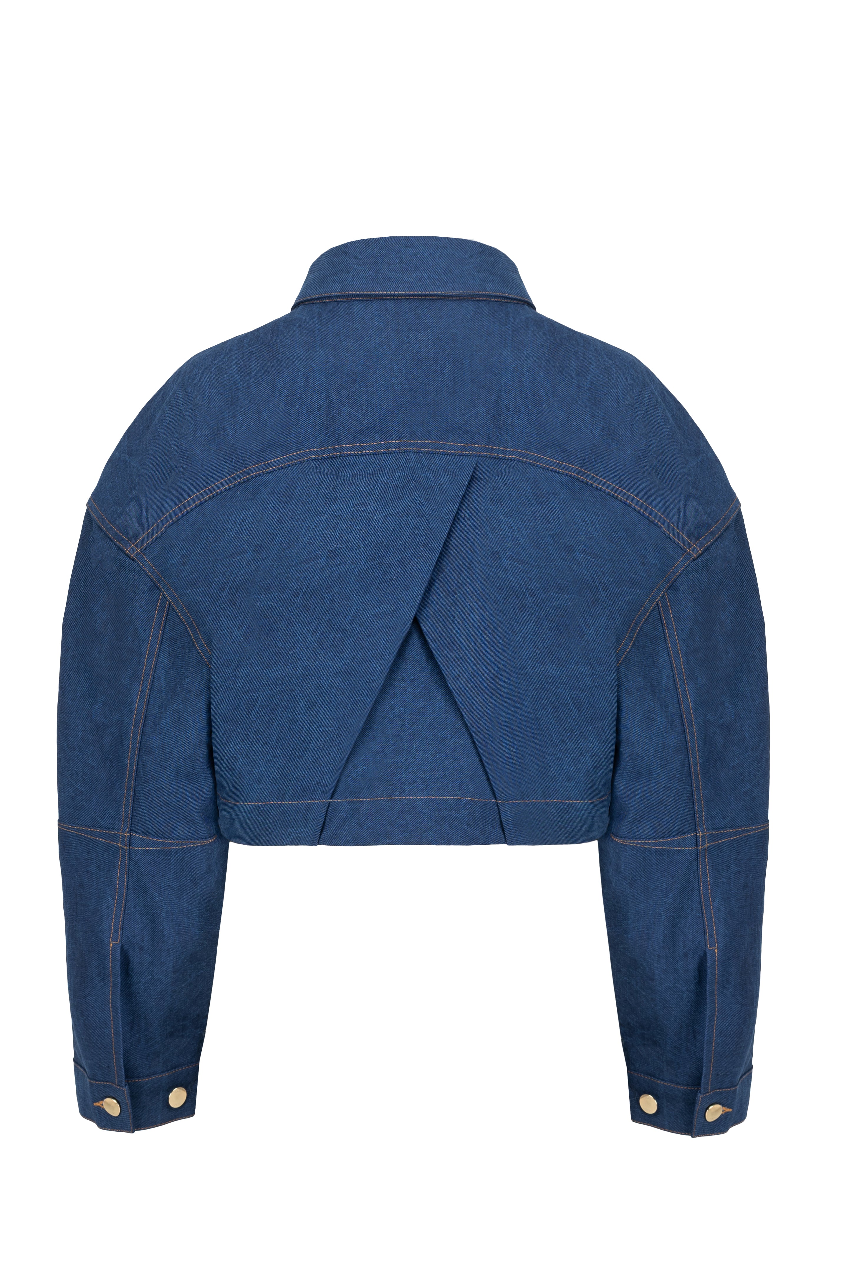 Cropped denim jacket in Deep Blue – JAAF EUR