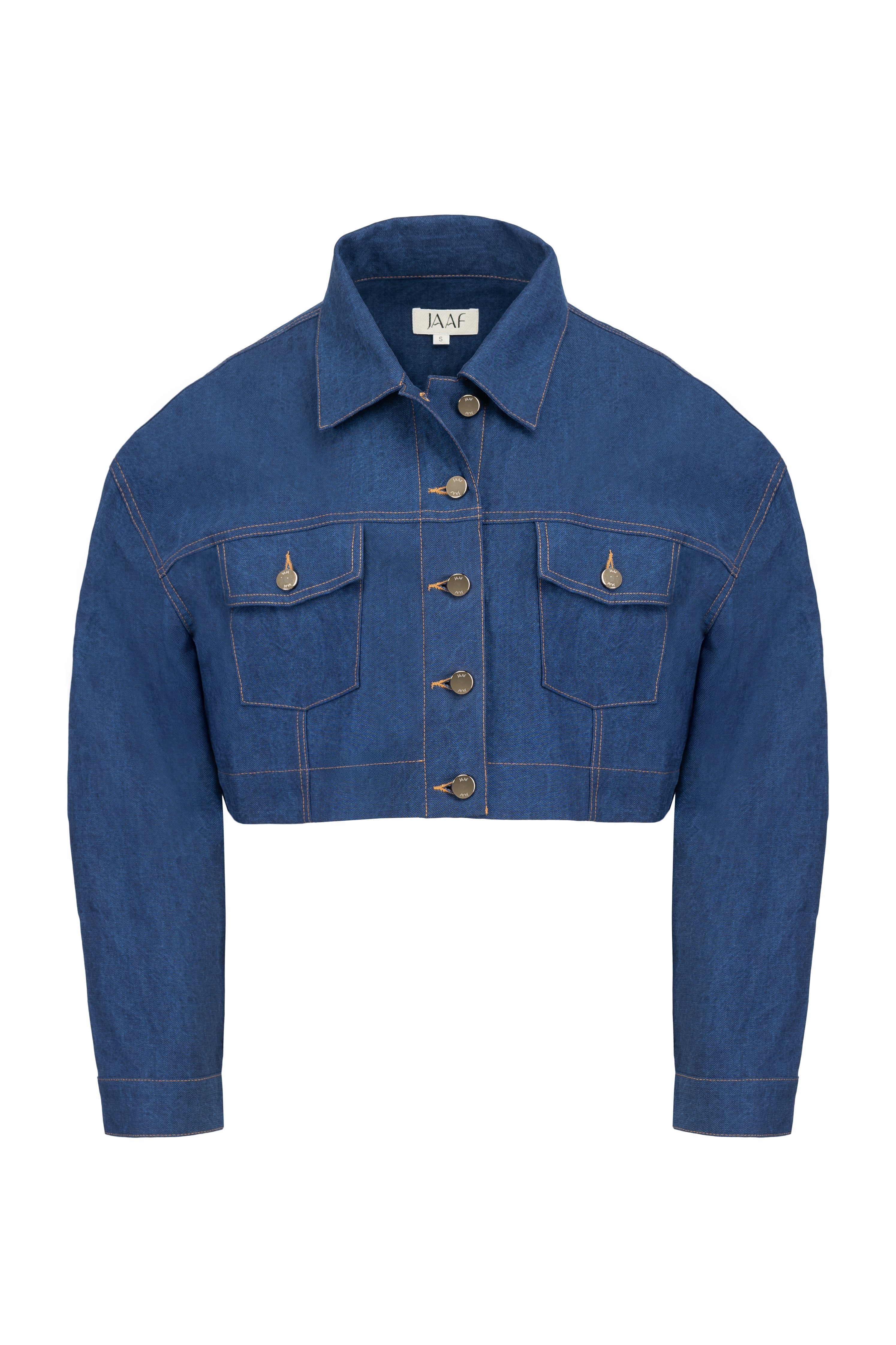 Cropped denim jacket in Deep Blue – JAAF EUR