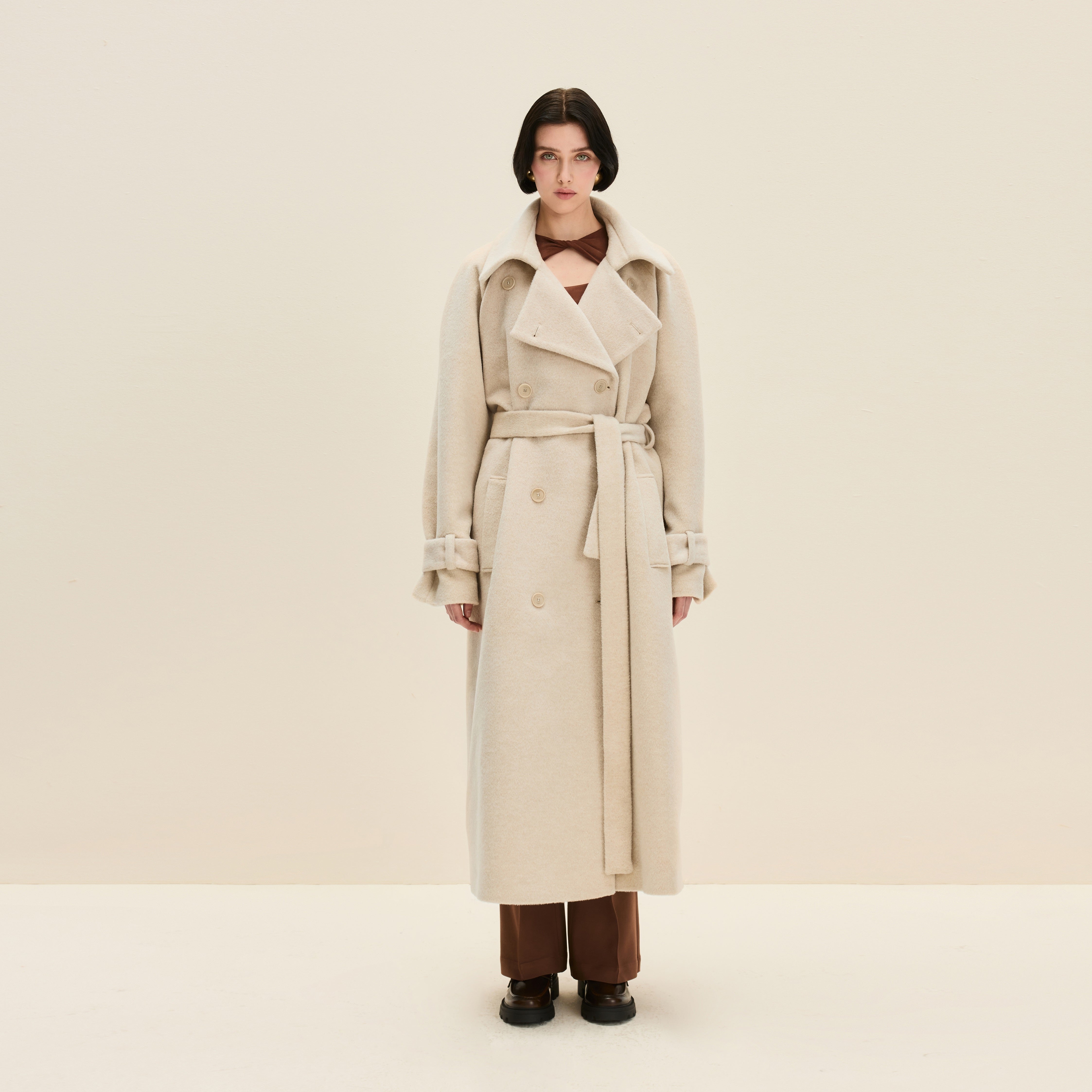 Oversized coat in Champagne Beige – JAAF EUR