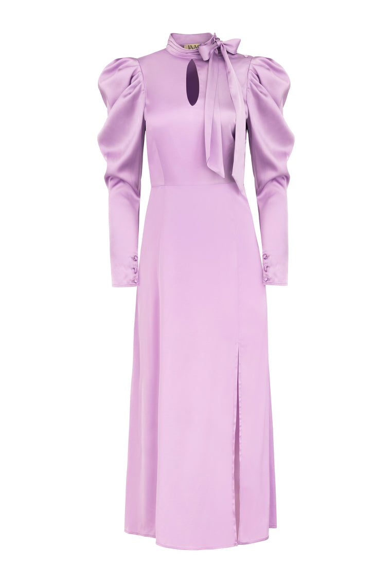 Tie-detailed dress in Lilac