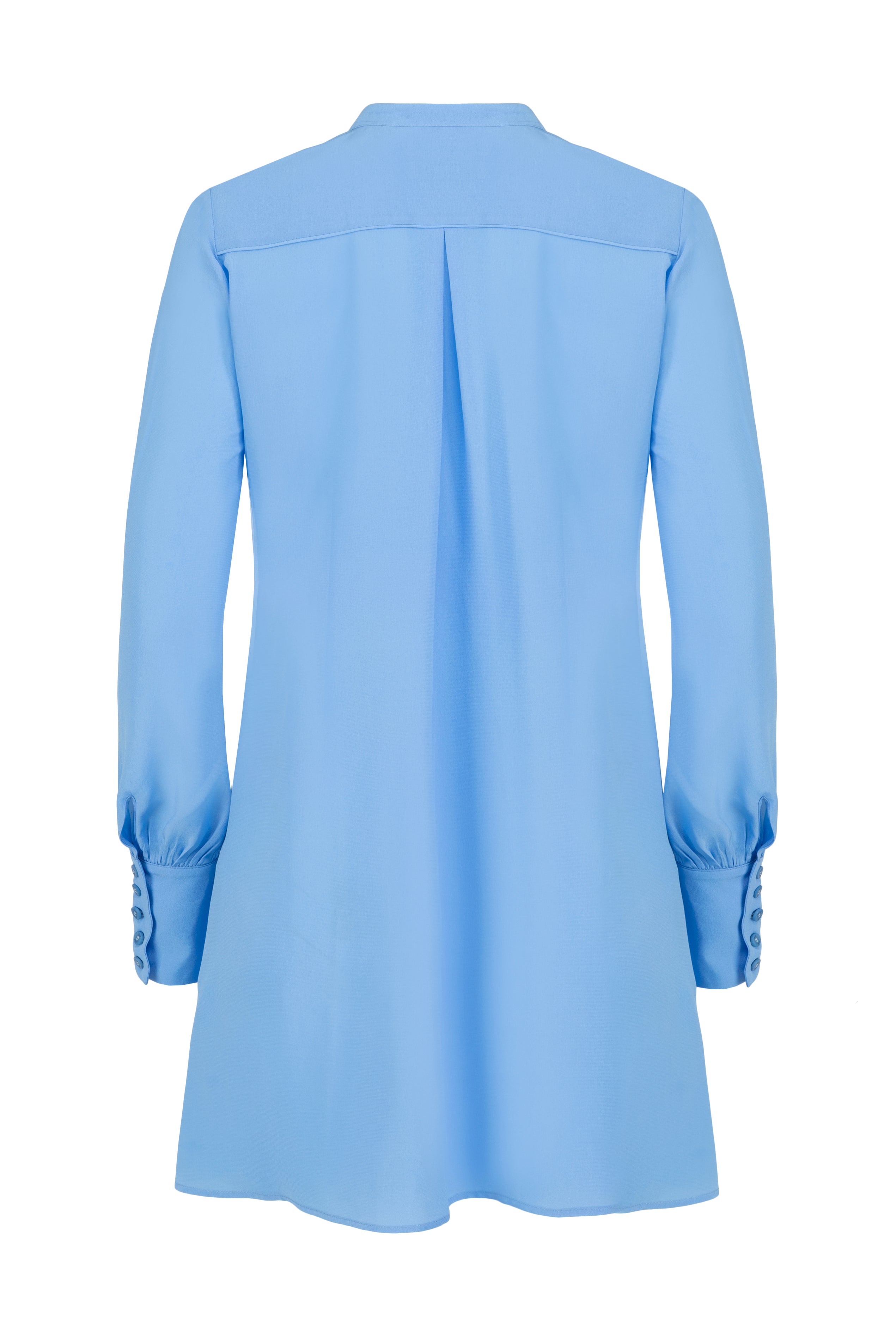 Asymmetric silk dress in Sky Blue – JAAF