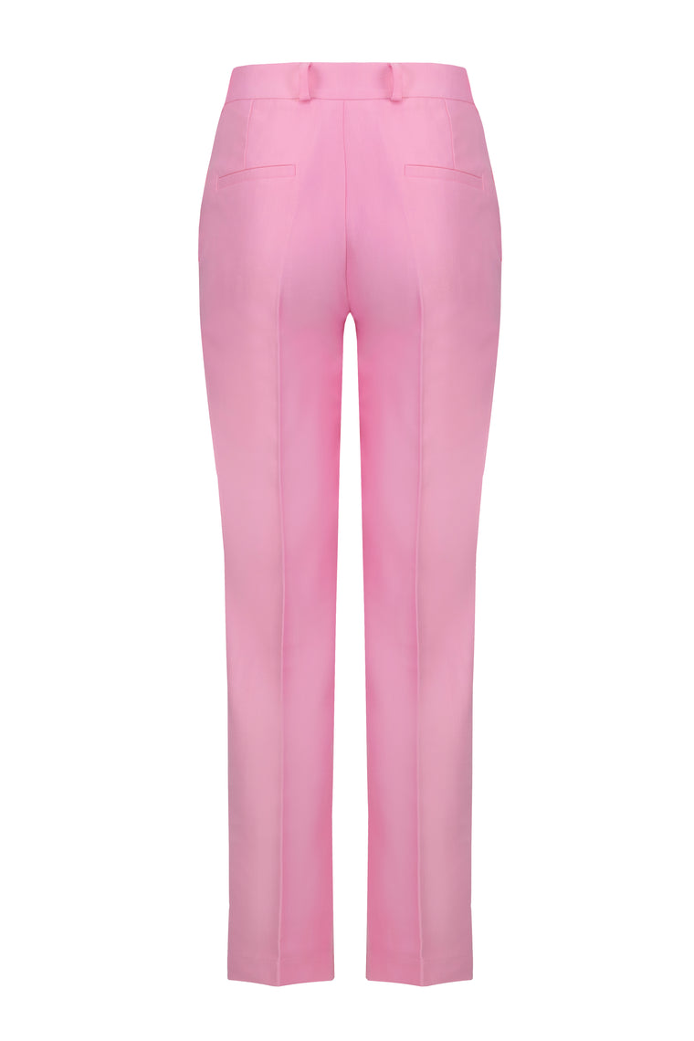 High-rise Trousers in Bubblegum pink